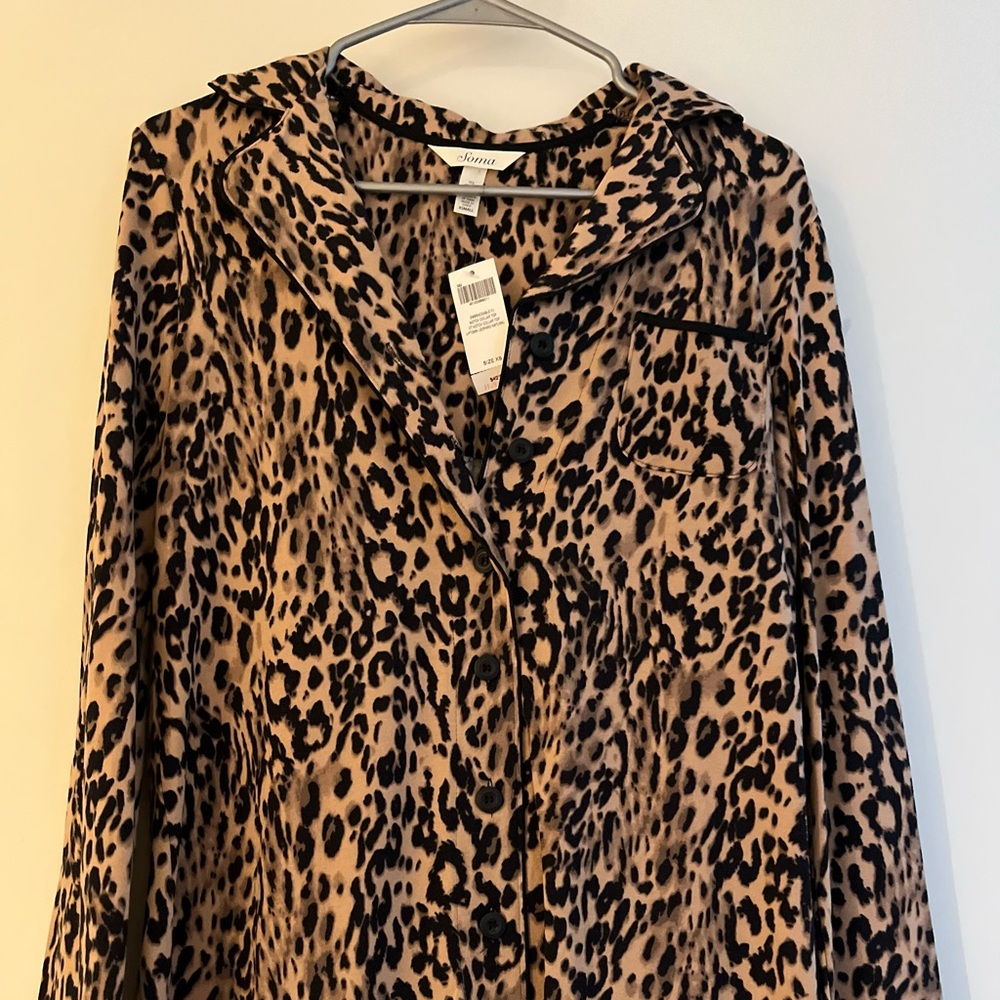 Soma Leopard Print Sleep Shirt